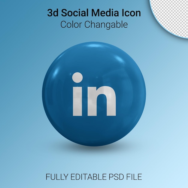 Iconos de redes sociales cambiables de color 3D