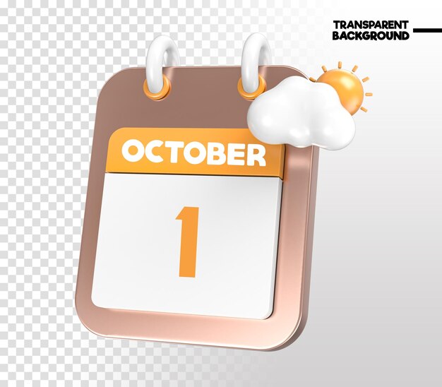 PSD iconos de representación 3d del calendario