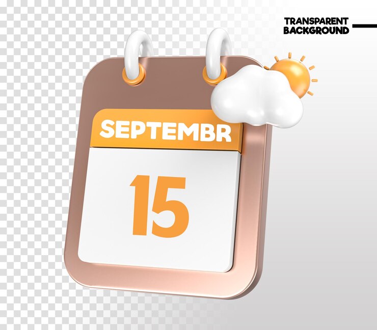 PSD iconos de representación 3d del calendario