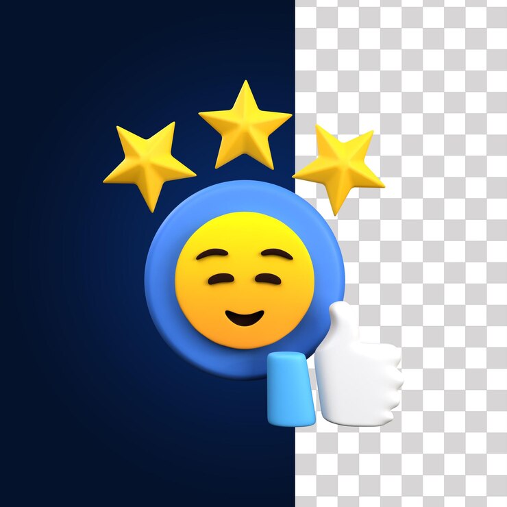 PSD iconos satisfactorios en 3d
