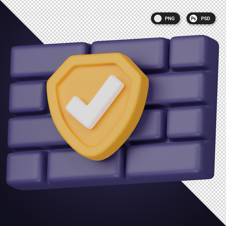 PSD iconos de seguridad cibernética set ux ui elementos de diseño web renderizado en 3d