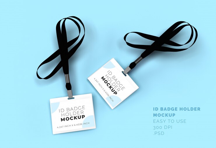 ID badge Badge Holder mock-up