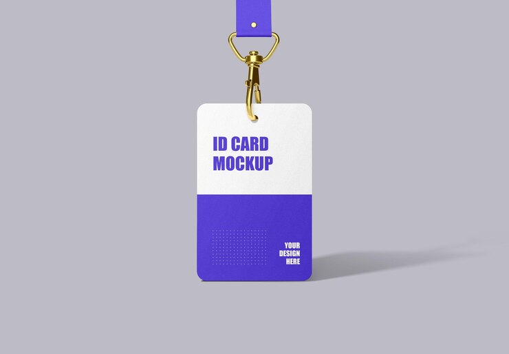 ID Card Mockup with Lanyard