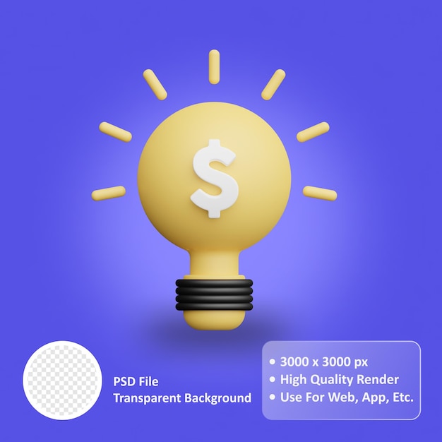 idea 3d realistic object design vector icon illustration