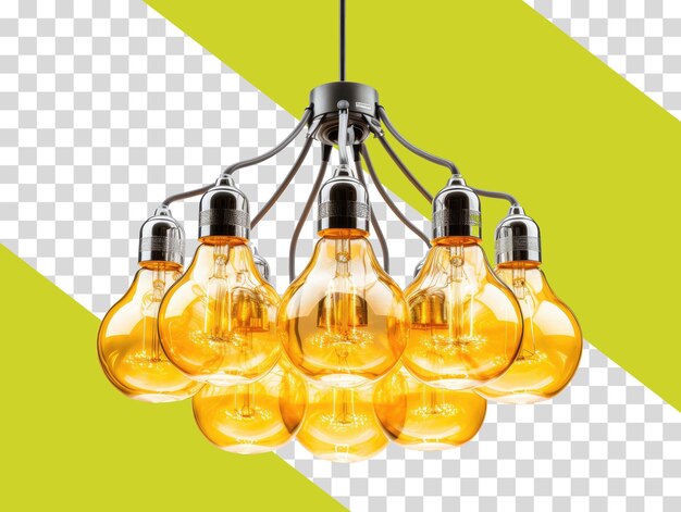 idea brillante en el fondo transaprent