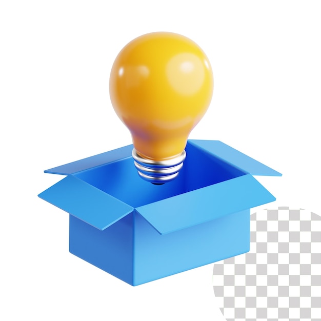 Idea creativa illustrazione 3D