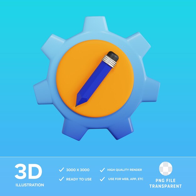 Idea de diseño PSD Ilustración en 3D