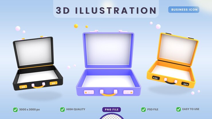 PSD idea de icono 3d con iconos de bombilla psd premium