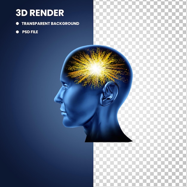 PSD ideia da imaginação cerebral