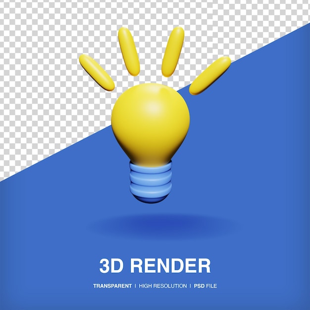 Ideia de Bulbo Ícone 3D