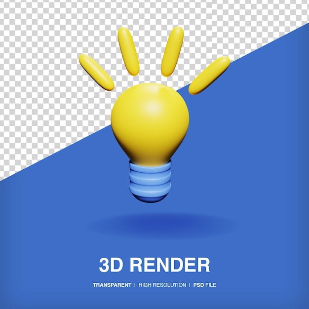Ideia de bulbo ícone 3d