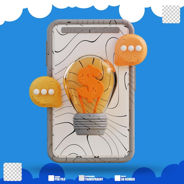ideia de negócio financeiro de ilustração 3D 3