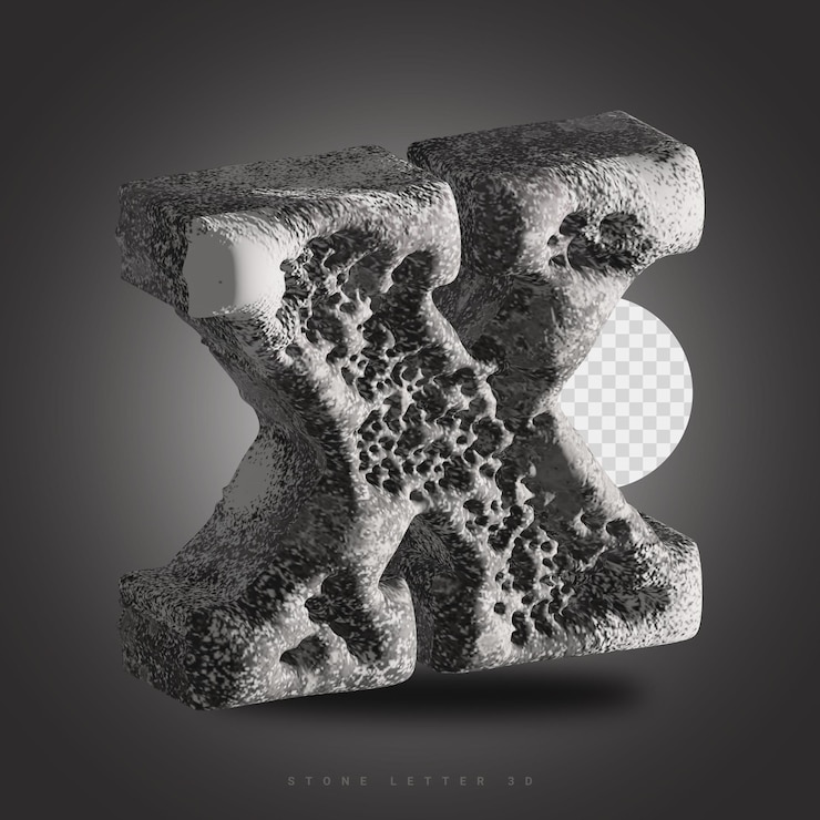 PSD una identificación de letra de piedra con las letras z en ella