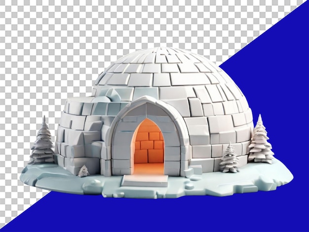 Igloo 3d Sur Fond Transparent