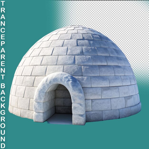 Igloo-haus isoliert auf durchsichtigem hintergrund