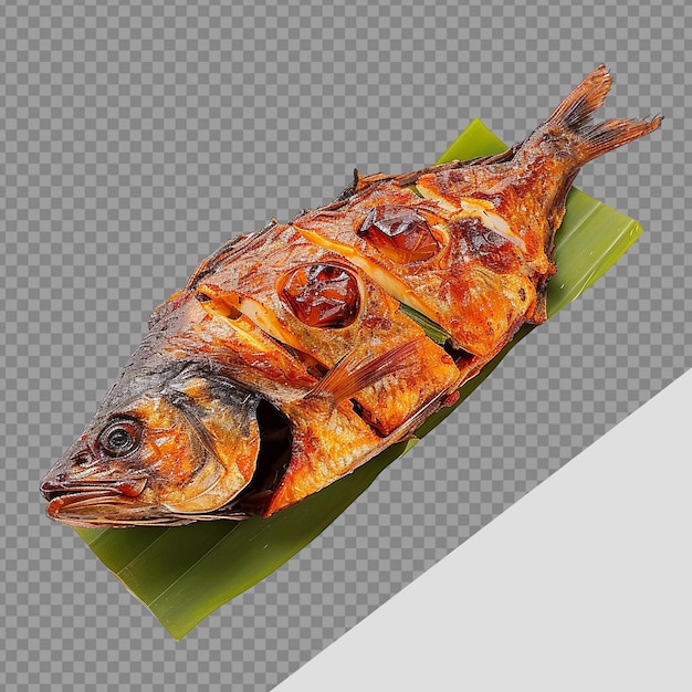 PSD ikan bakar png aislado en un fondo transparente.