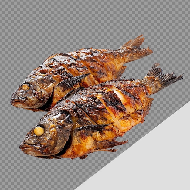 PSD ikan bakar png aislado en un fondo transparente.