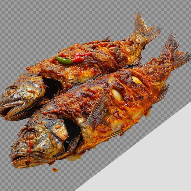 PSD ikan bakar png isolé sur un fond transparent.