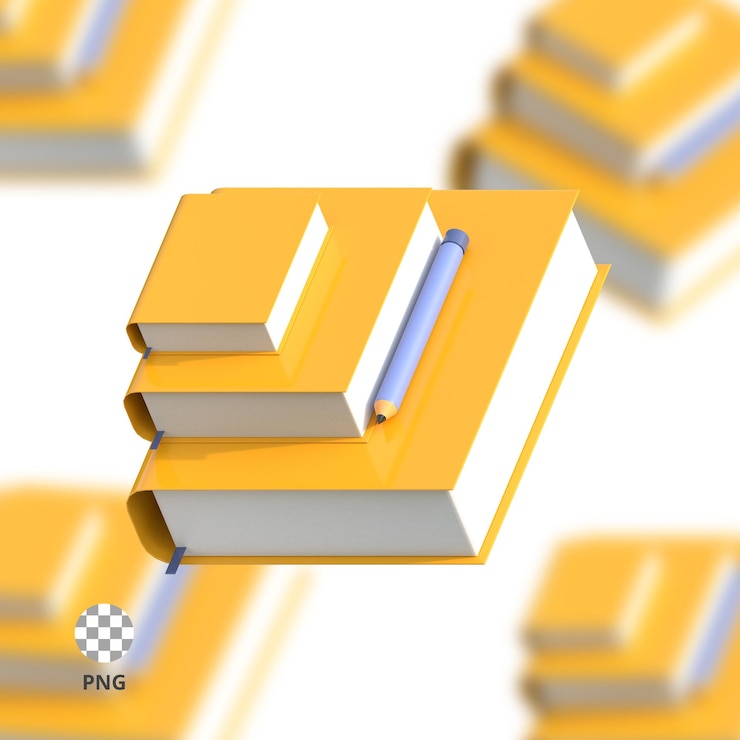 PSD ikon 3d buku