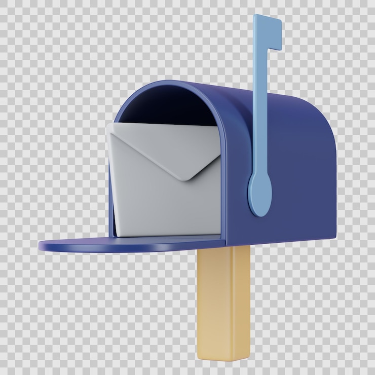 PSD ikon 3d kotak surat