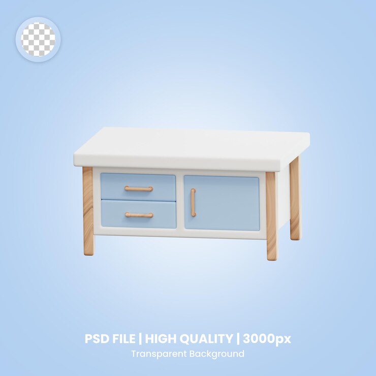 PSD ikon 3d perabot meja 2