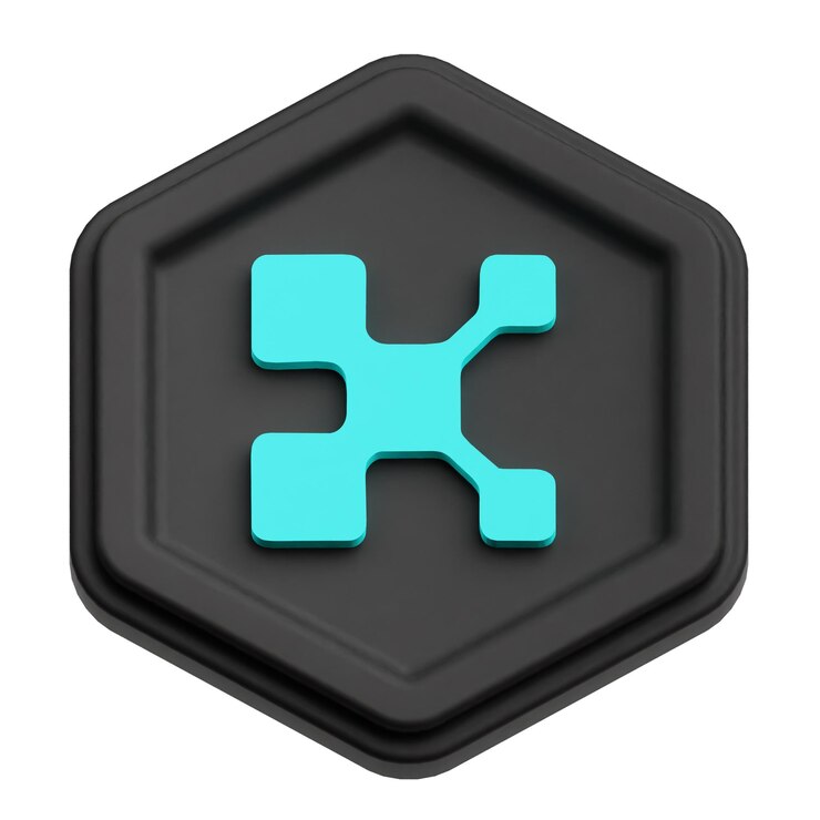 PSD ikon 3d token crypto kaito terisolasi pada latar belakang putih
