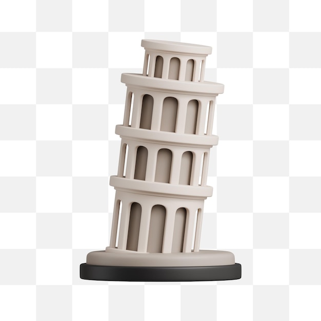 Ikon für den Turm von Pisa in 3D