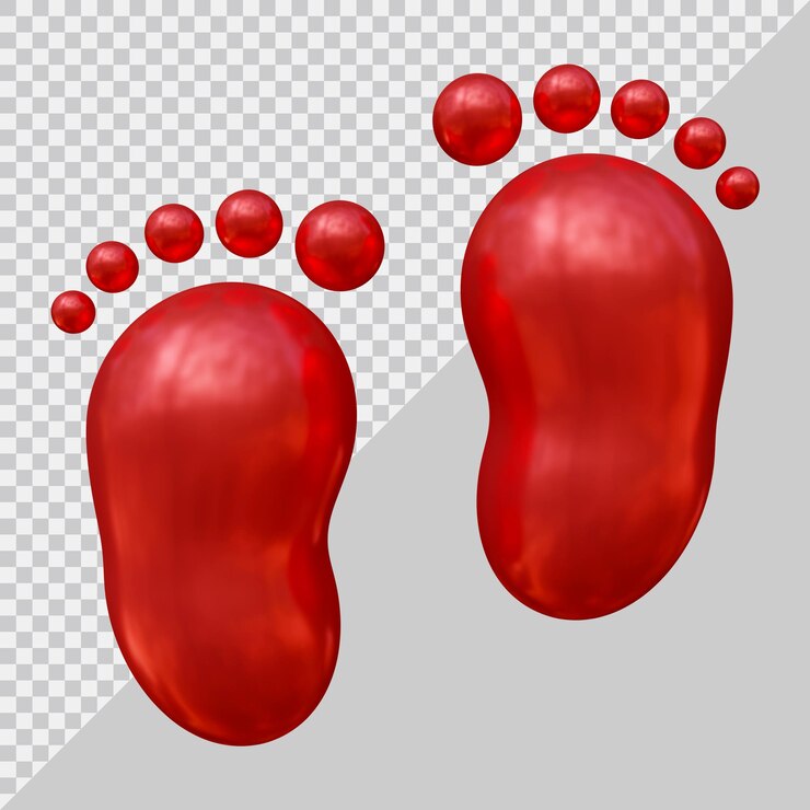 PSD ikon jejak kaki dengan gaya modern 3d