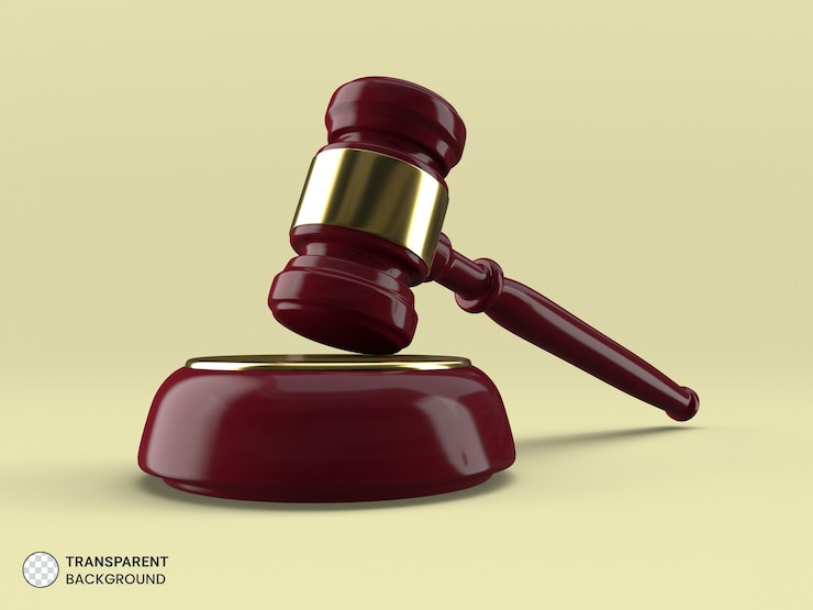 PSD ikon palu hukum 3d terisolasi