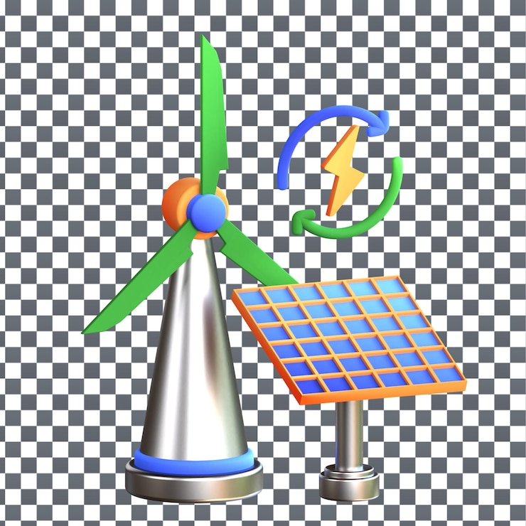 PSD ikon turbin 3d psd pada latar belakang transparan dan terisolasi