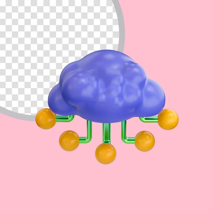 PSD ikona cloudové služby 3d renderování konceptu renderování pro službu sdílení datových souborů a komunikaci
