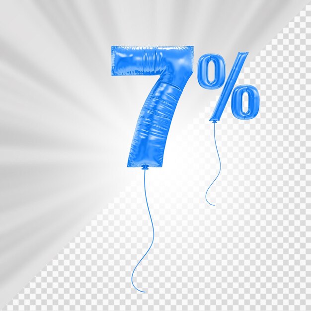 Il 7% offre palloncini in rendering 3D