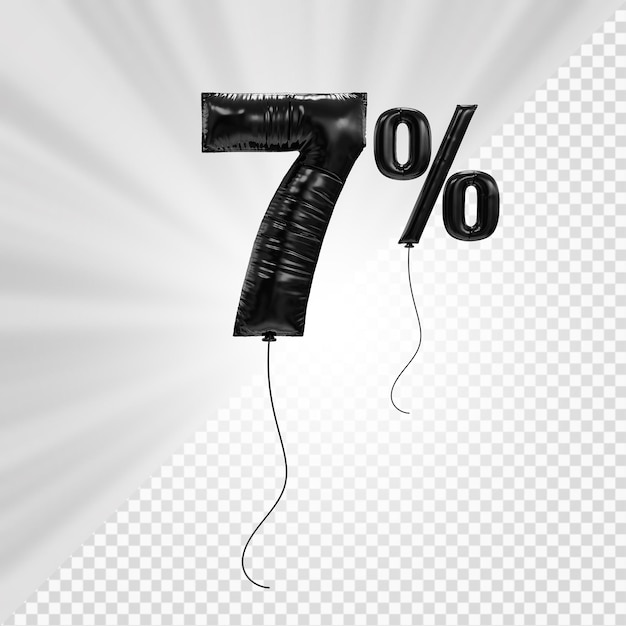 Il 7% offre palloncini in rendering 3D