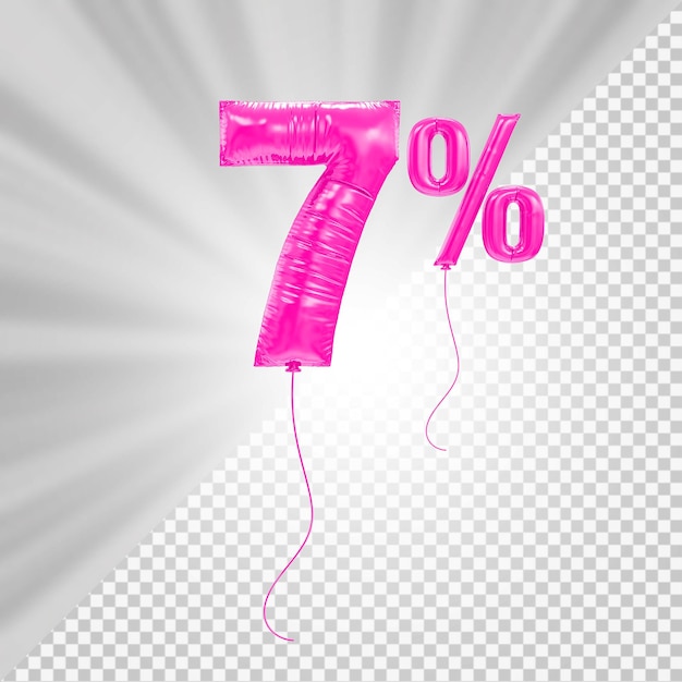 Il 7% offre palloncini in rendering 3D