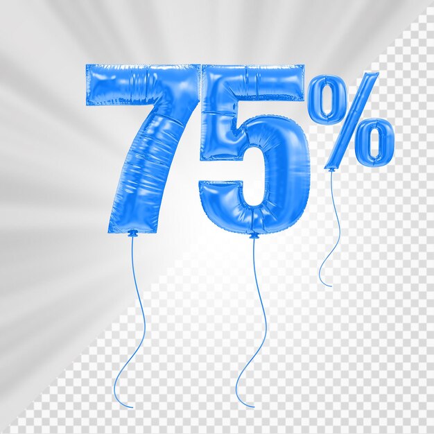 Il 75% offre palloncini in rendering 3D