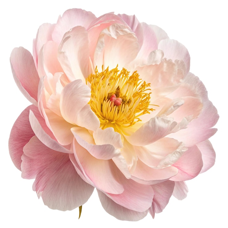 PSD il bellissimo fiore di peonia in piena fioritura