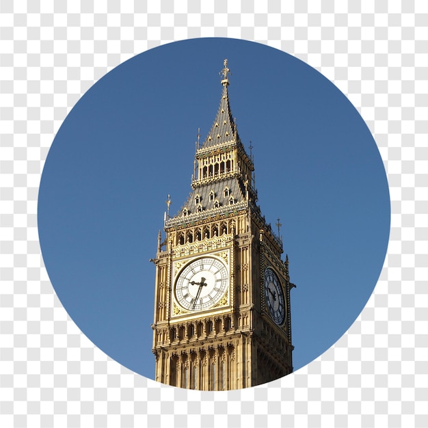 Il Big Ben a Londra trasparente