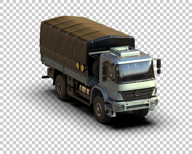 Il camion merci è isolato sullo sfondo dell'illustrazione 3D