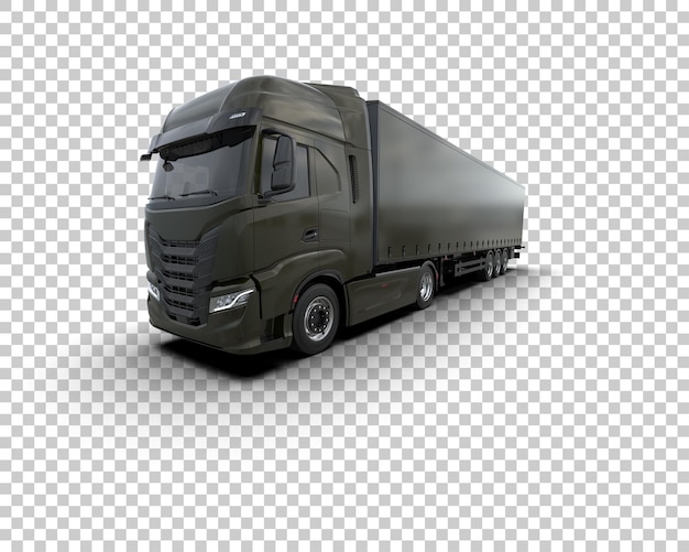Il camion merci è isolato sullo sfondo dell'illustrazione 3D
