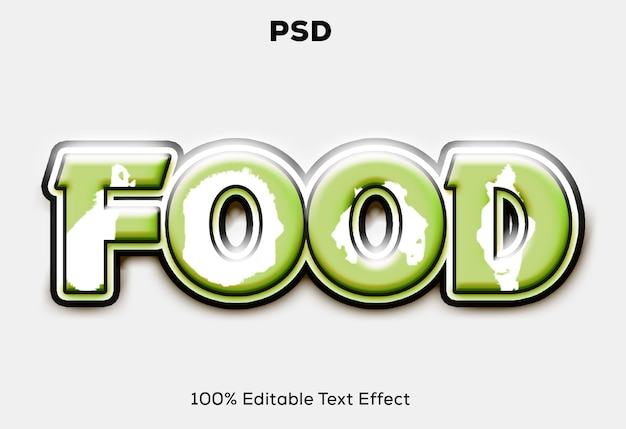 Il cibo 3d effetto di testo