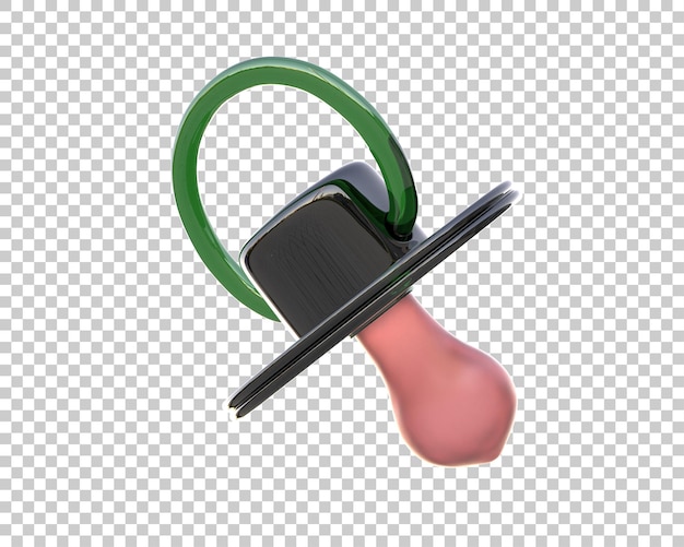 Il ciuccio isolato sullo sfondo illustrazione di rendering 3D