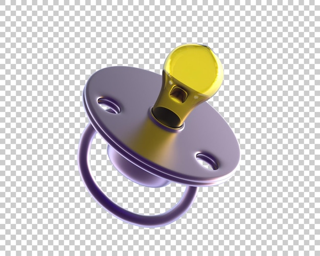 Il ciuccio isolato sullo sfondo illustrazione di rendering 3D