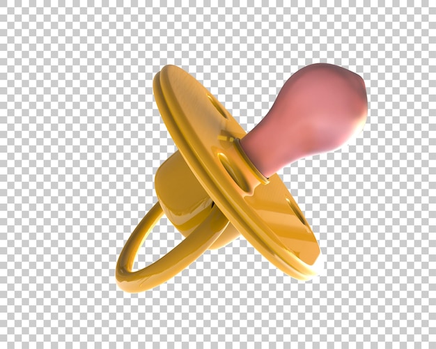 Il ciuccio isolato sullo sfondo illustrazione di rendering 3D