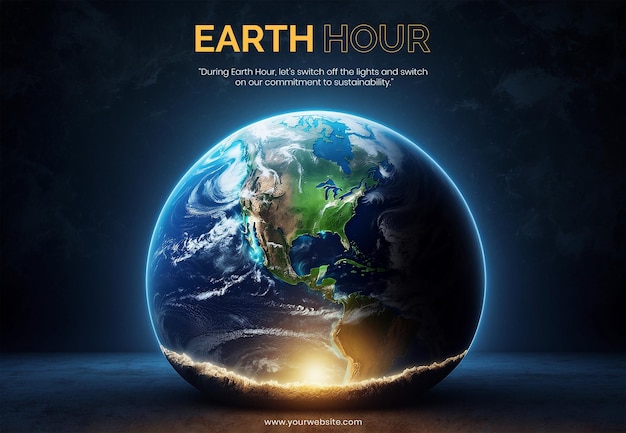 Il concetto di Ora della Terra La Terra passa dal giorno alla notte per l'Ora della Terra