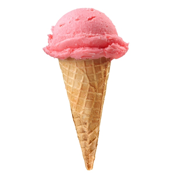 Il cono di gelato alla fragola