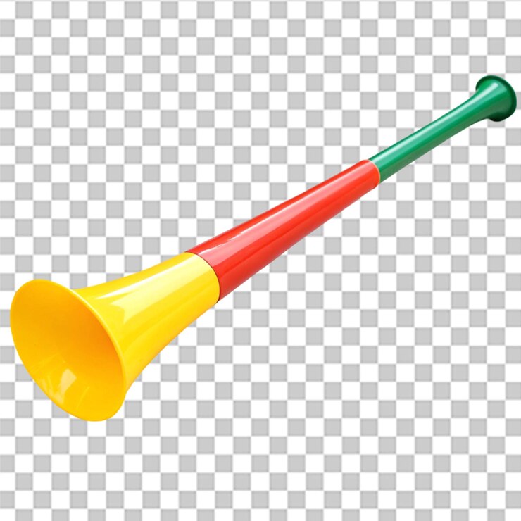 PSD il corno vuvuzela mostra un design vibrante per le celebrazioni sportive