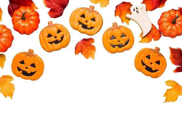Il design dei biscotti di Halloween è isolato