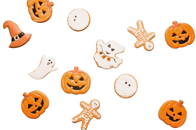 Il design dei biscotti di Halloween è isolato