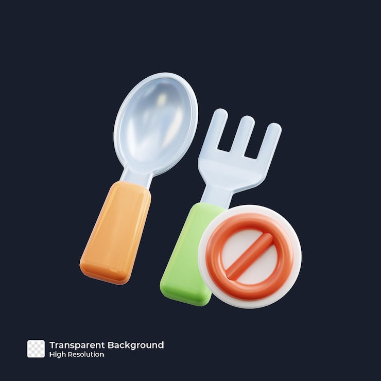 PSD il digiuno 3d rende l'illustrazione isolata premium psd