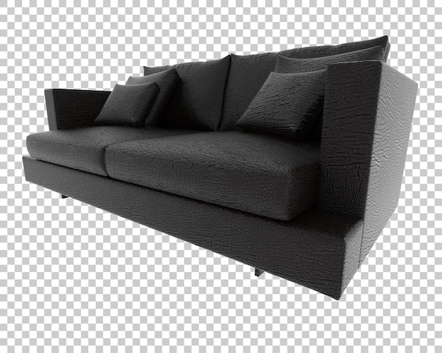 Il divano isolato su uno sfondo trasparente illustrazione di rendering 3D